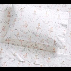 Pottery Barn Kids Ballerina Sheet Set, Full, Pink
